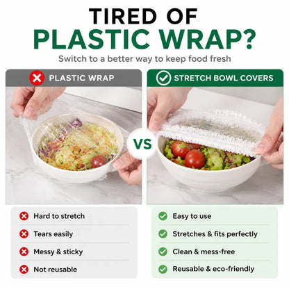 🔥200PCS Disposable Stretch Food Covers for Bowls & Plates